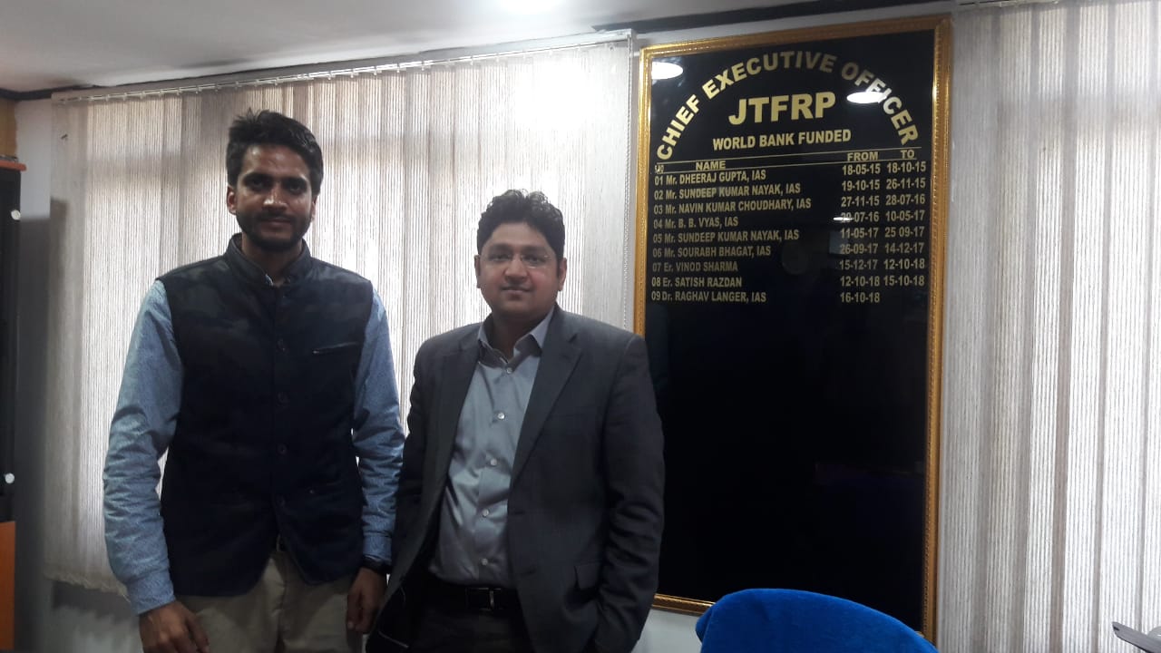 Chairman JKHDF, called on Dr. Raghav langer, (IAS) CEO, JTFRP, world bank funded