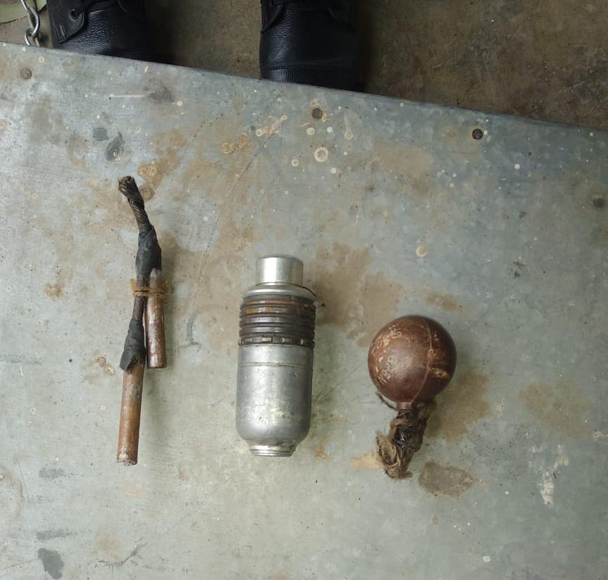 One Person Arested in Surankote with hand grenade and some Explosive material.