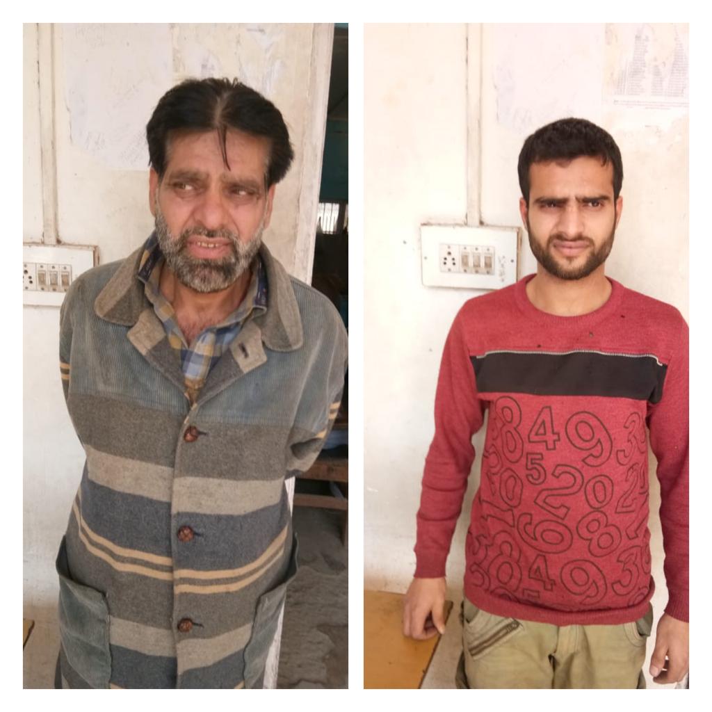 Father-son duo arrested by Rajouri police, 2334 banned addiction tablets, capsules recovered