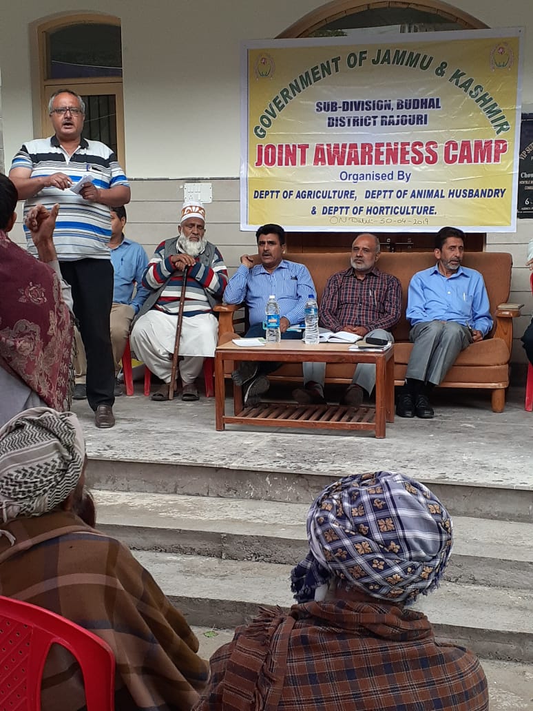 Department of Agriculture, Horticulture and Animal Husbandry organises a joint awareness camp at Budhal