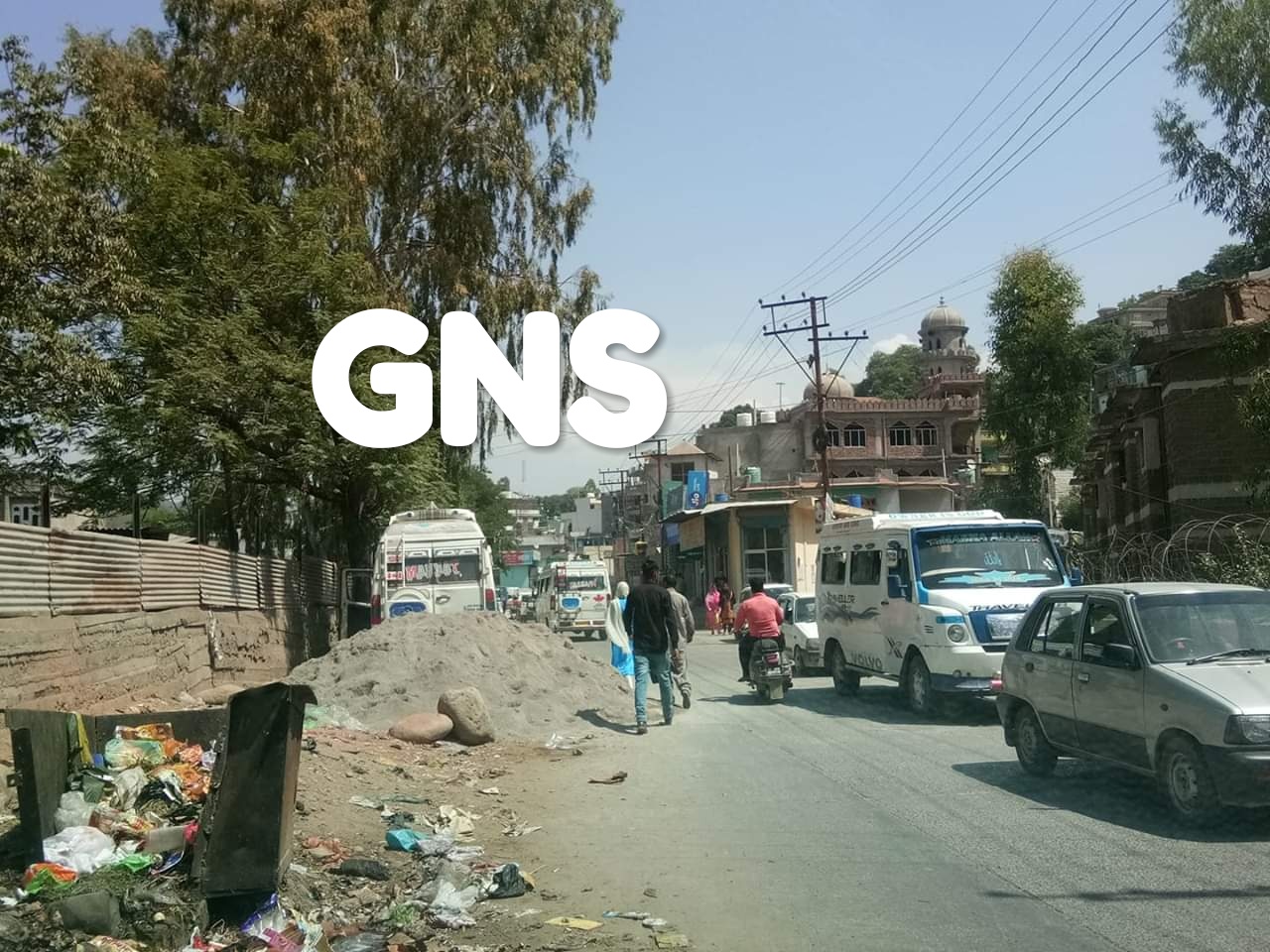 Construction material dumped on road poses a threat to residents