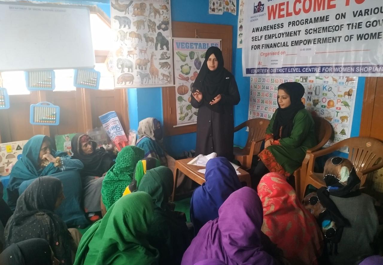 AWARENESS CAMP ABOUT WOMEN CENTRIC SELF EMPLOYMENT SCHEMES ORGANISED AT DEVPORA