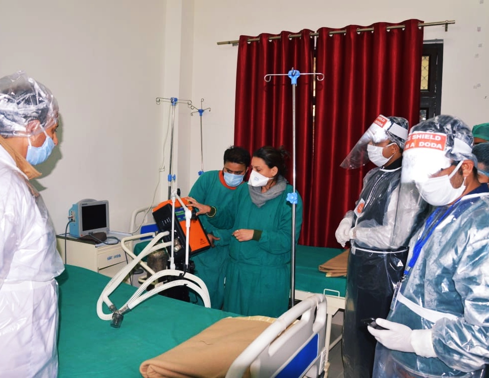 New ventilators successfully installed in the Associated Hospital Doda taking the total capacity of ventilators to 08  Doda Administration ensures commitment within 3 days to work effectively deal the COVID-19 cases