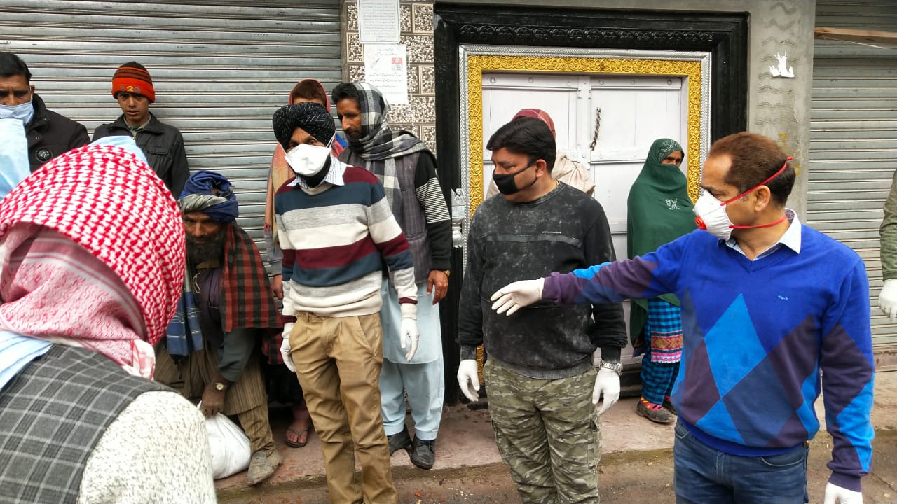 Members of M.D. Banday Memorial Society Poonch Distributes Dry Ration to the Needy