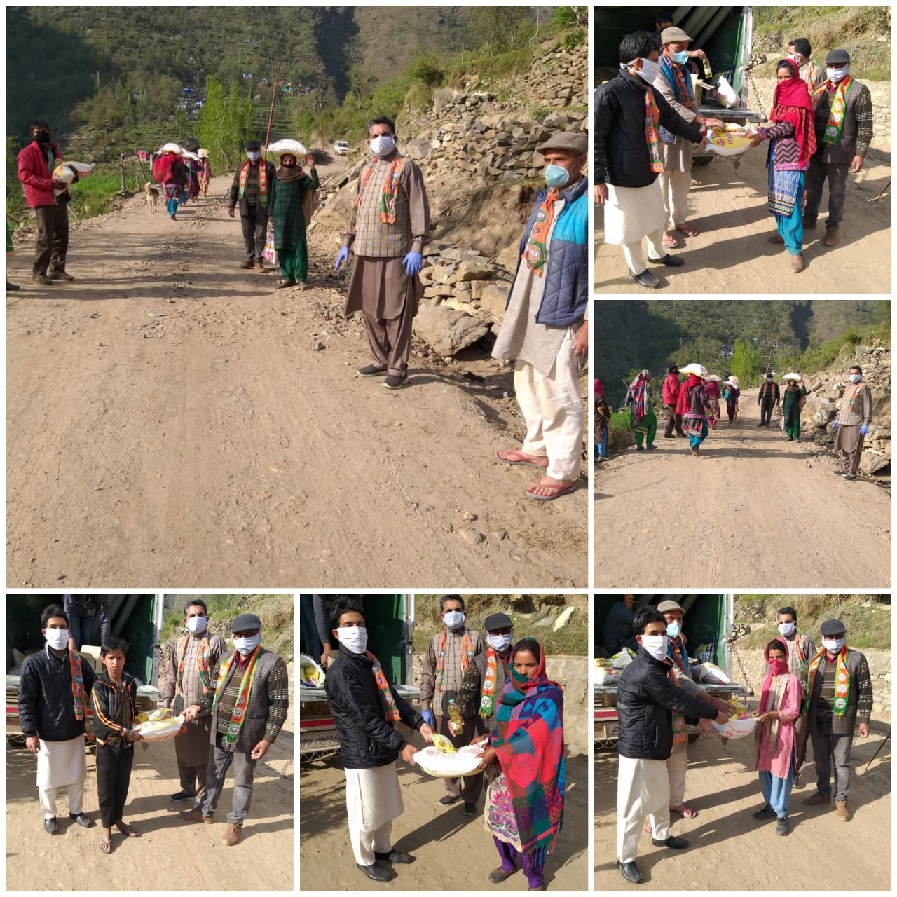 Senior leader BJP and contested candidate from inderwal constituency today distributed ration kits in Upp-Mandal Bonjwah along with mandal team and BJP senior leaders.