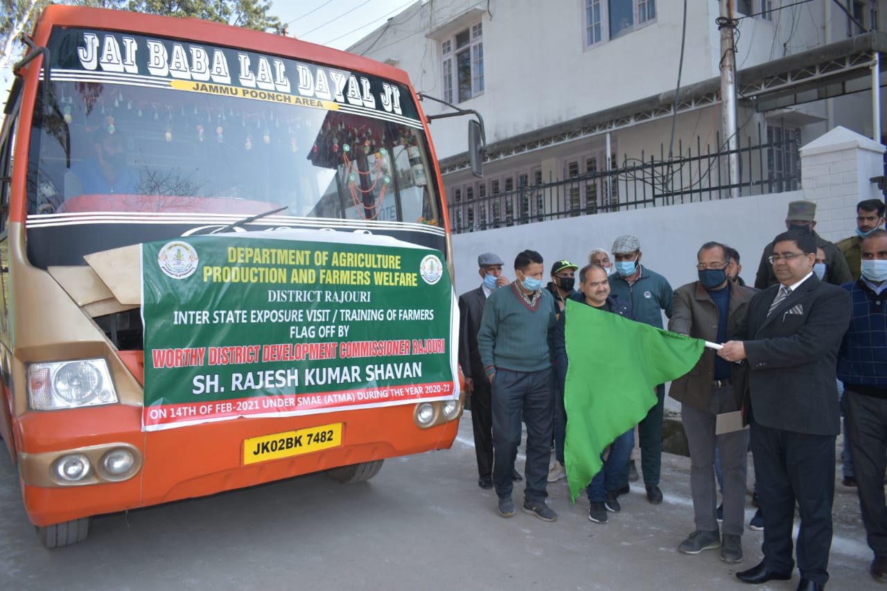 DDC Rajouri flags off farmers Exposure visit cum training tour
