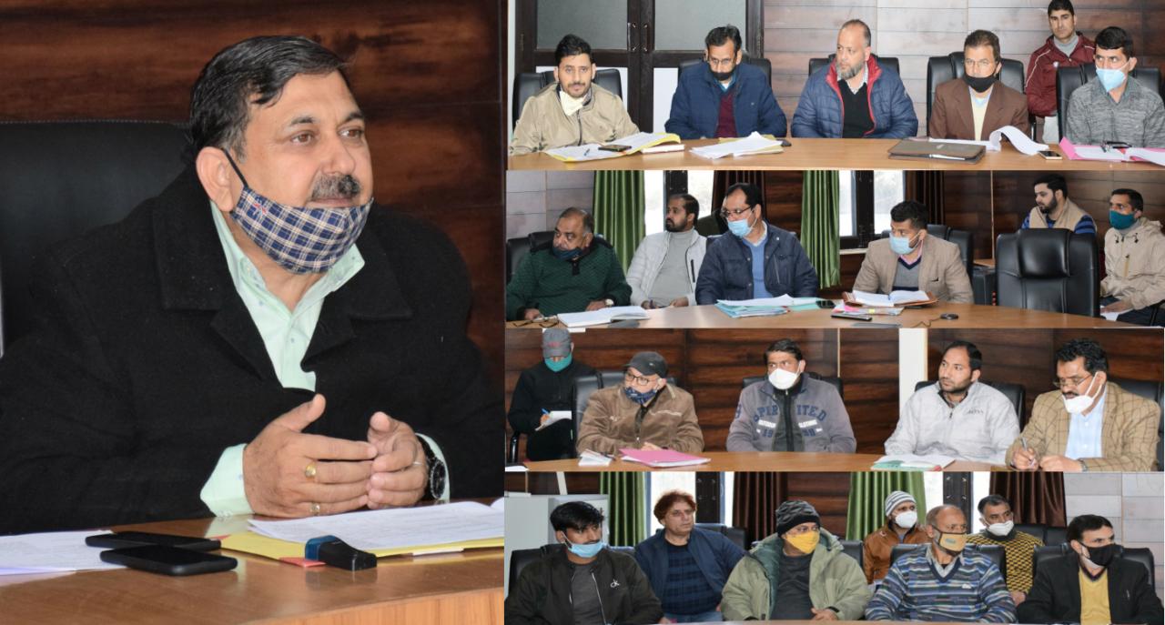 DDC Kishtwar reviews the progress under languishing, B2V, PMGSY projects Public projects can’t be delayed at any cost, ensure timely completion – DDC Kishtwar