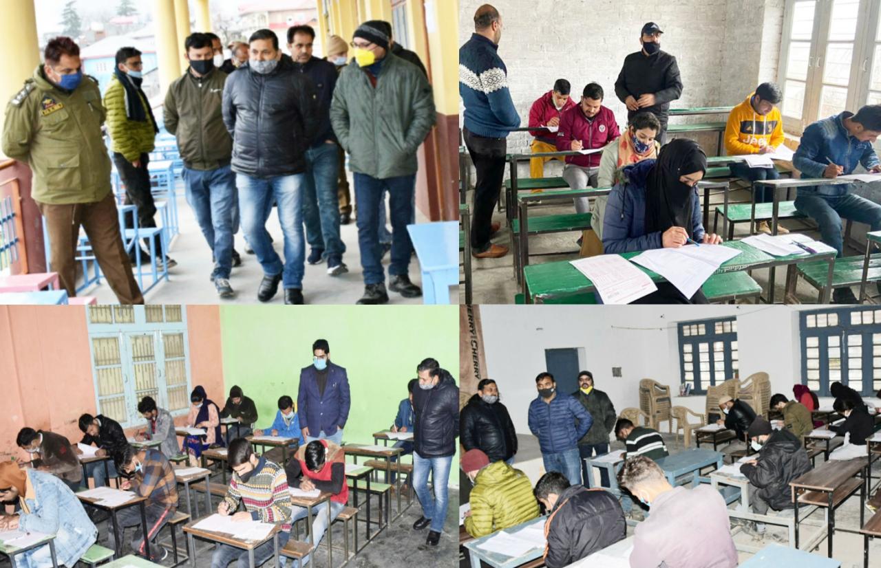 DC kishtwar inspects and monitors various exam centres (JKSSB) for recruitment of Class IV posts.