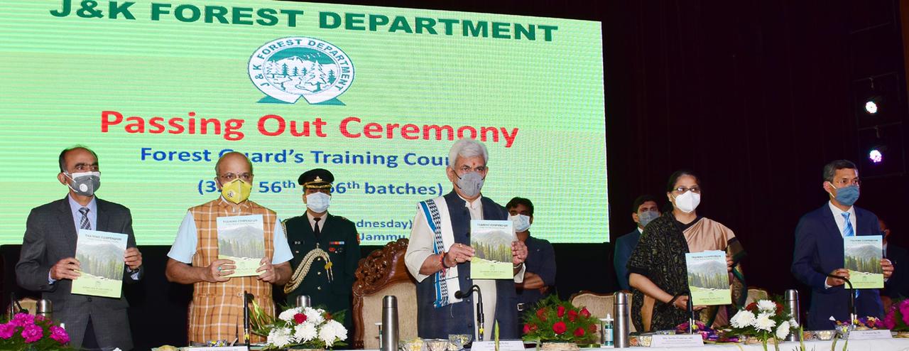 Lt Governor attends passing out ceremony of 32nd, 56th & 66th Forest Guards’ Course  Calls for development of Eco Parks across J&K; asks Forest Department to explore the possibility of making Dachigam more accessible local destination