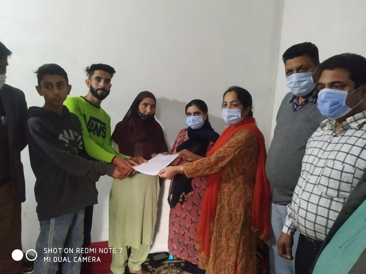 CMO Rajouri Reached the House of Covid-19 victim employees of Health Department.