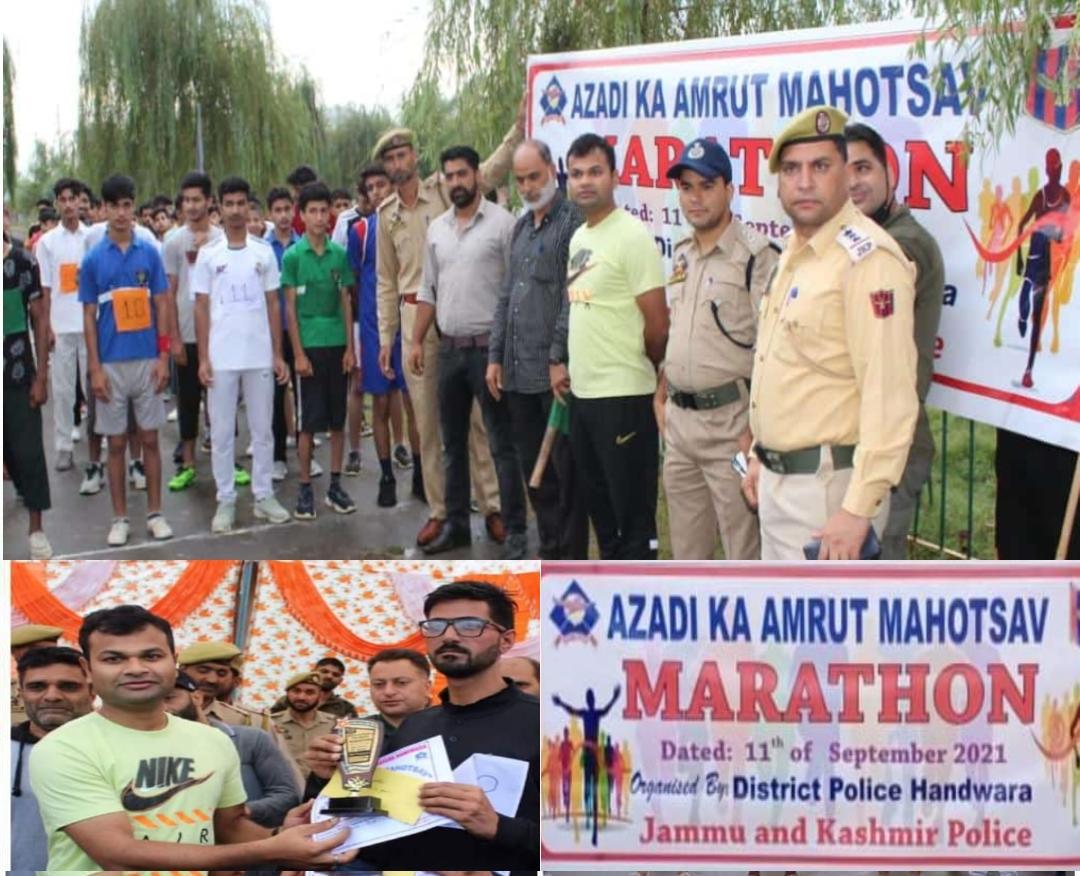 Handwara Police organised mini Marathon as a part of Azadi ka Amrut Mohatsav Celebrations