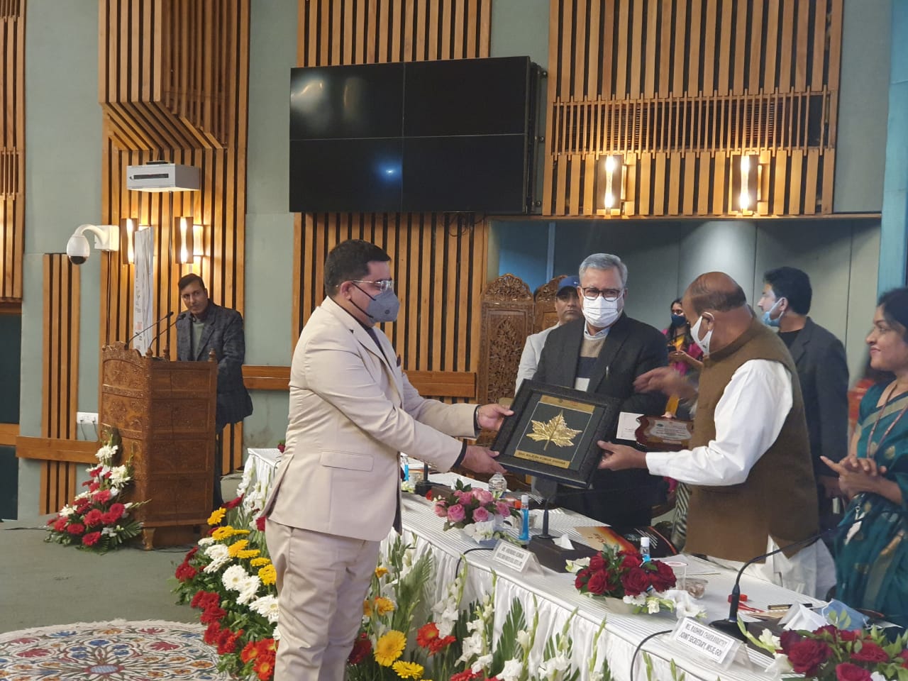 District Rajouri adjudged the best district in implementing Nasha Mukt BharatDC Rajouri felicitated by the Union Minister