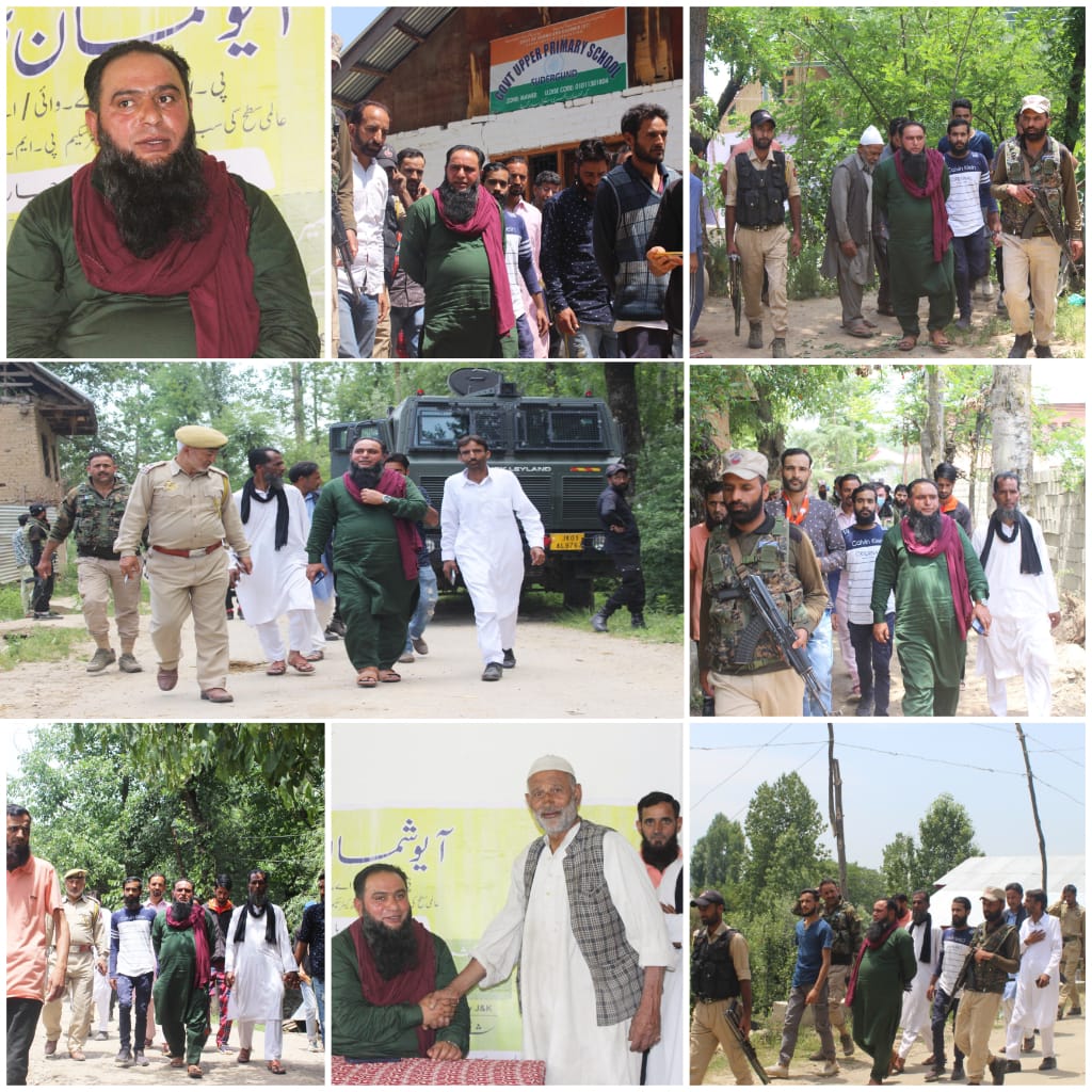 BJP District Vice President Kupwara Javid Qureshi conducts door to door campaign on 8 years of Modi Govt