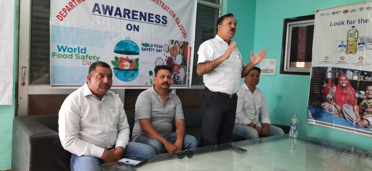 Awareness rally taken out to mark World Food Safety Day;Department of Food Safety Rajouri celebrated World Food Safety Day