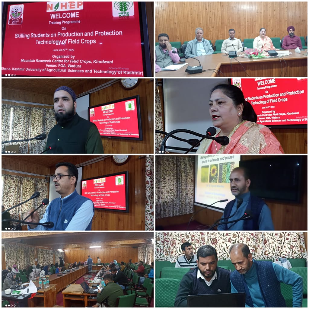 SKUAST-K Wadura holds skill development training on Field Crops