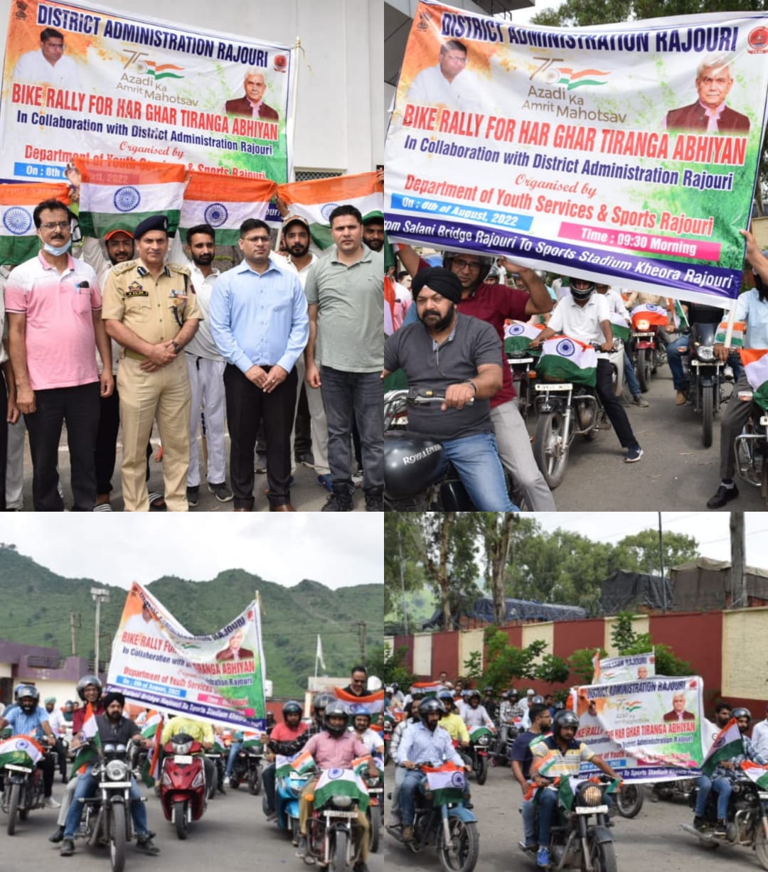 Har Ghar Tiranga campaign: Bike rally from Salani bridge to sports stadium kheora organised in Rajouri ; Such events are aimed to inculcate a personal connect between citizens of India & National Flag: DC