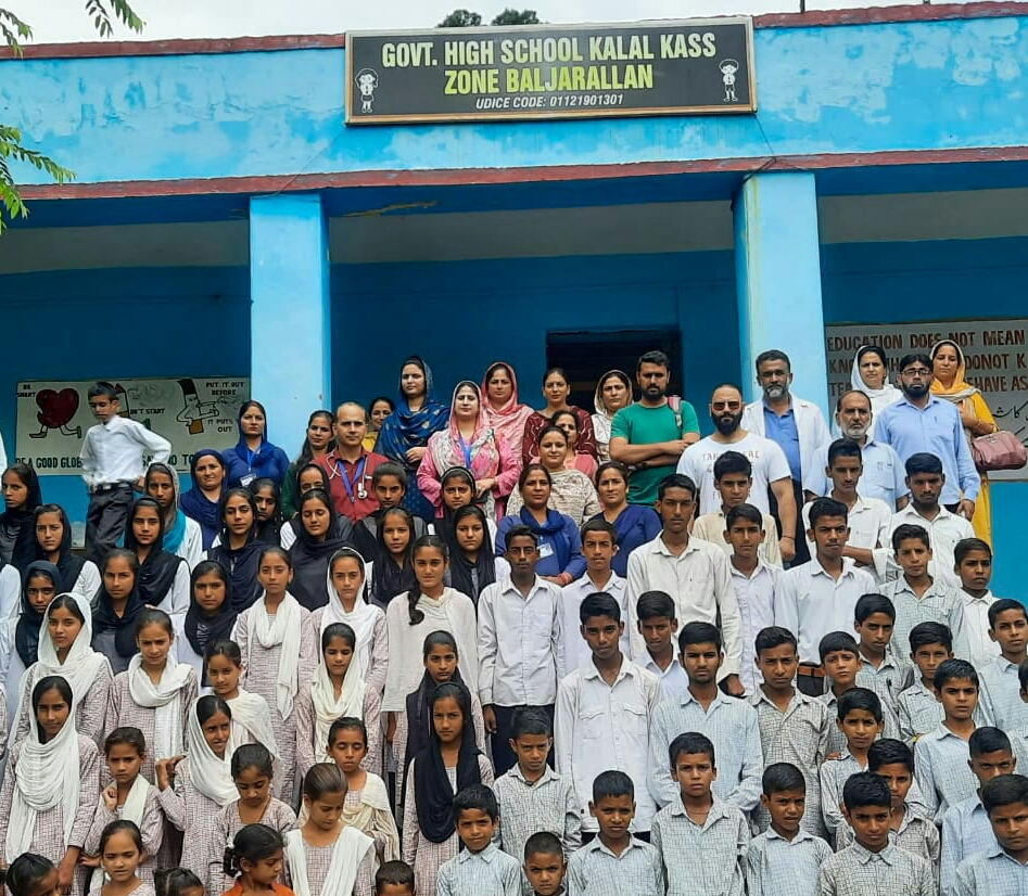 Health camp held in high school Kalalkass under School Health Program.