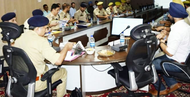 DIG RP Range Dr. Haseeb Mughal chairs security & crime review meeting at Rajouri.