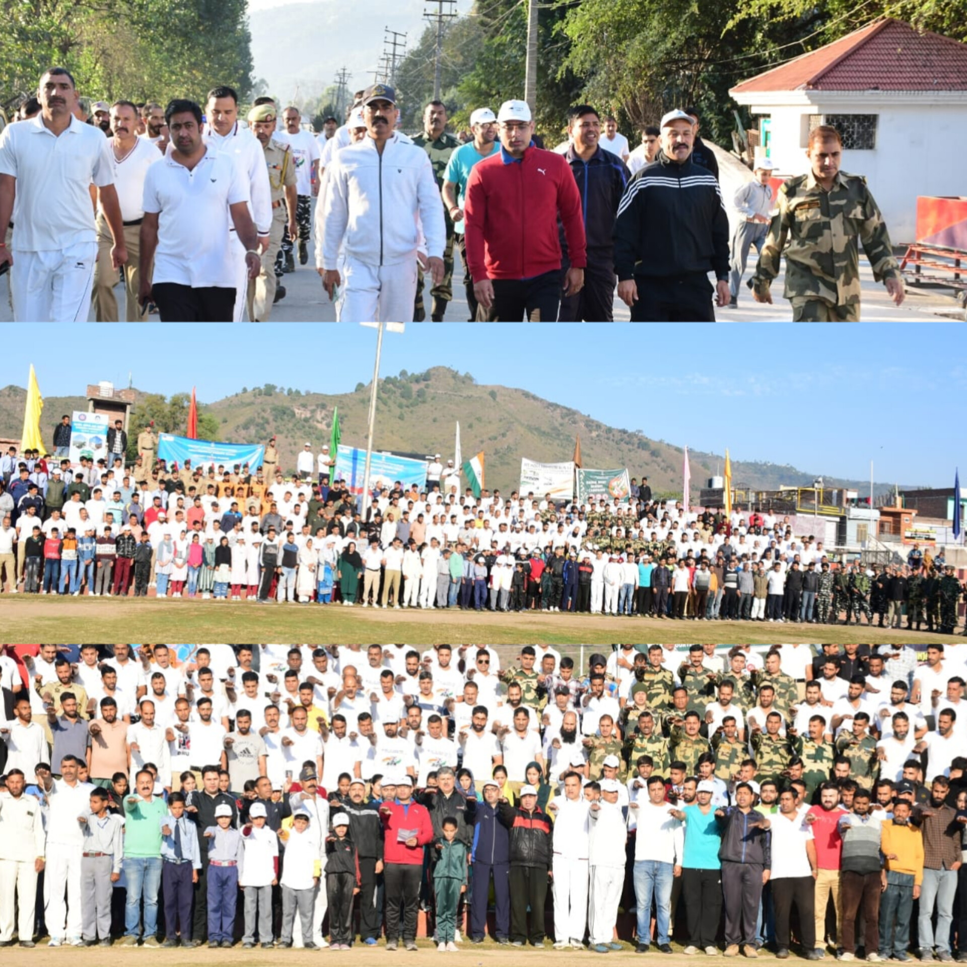 Rajouri Admin, District Police organise Grand Unity Run to Commemorate JK UT Foundation Day