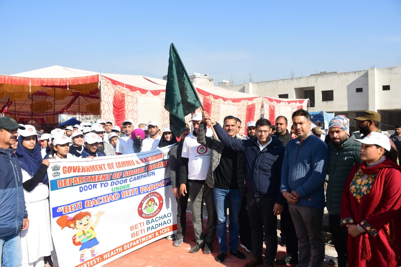 BBBP: DC Rajouri flags off mega awareness rally to Save Girl Child