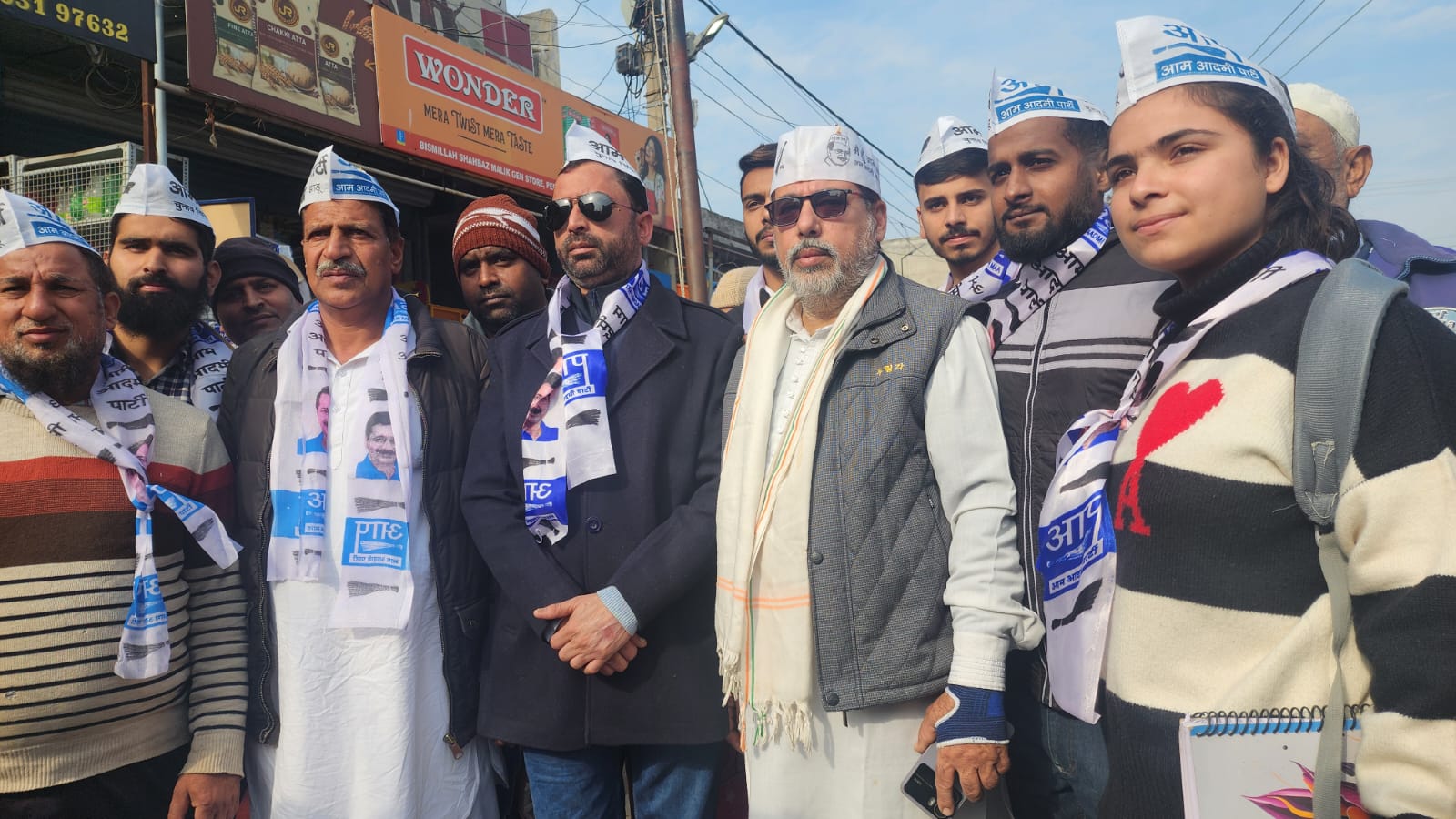 AAP Celebrates 75th Republic Day near wave mall, Jammu