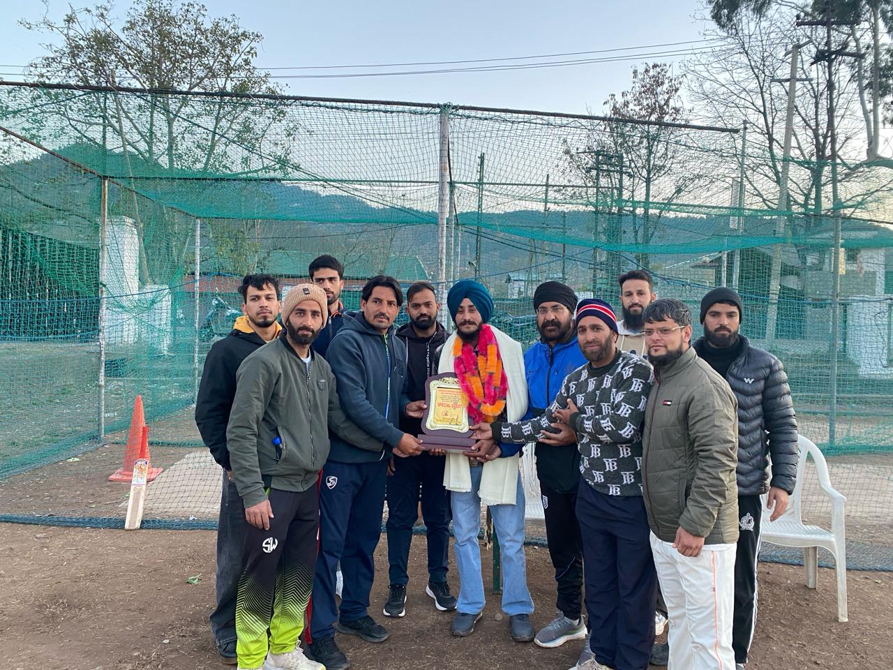 Amandeep Singh Honored by Rahul Dravid Cricket Academy in Poonch 