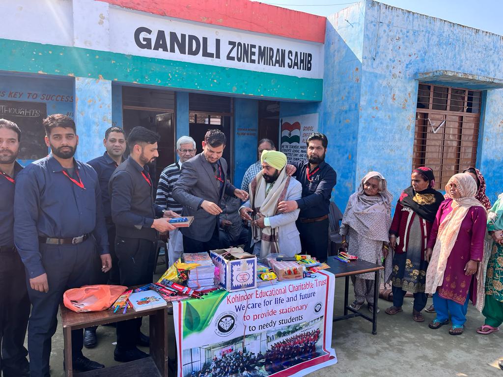Youth organisation organises Free Stationary Camp at Gandli R.S Purs Jammu.