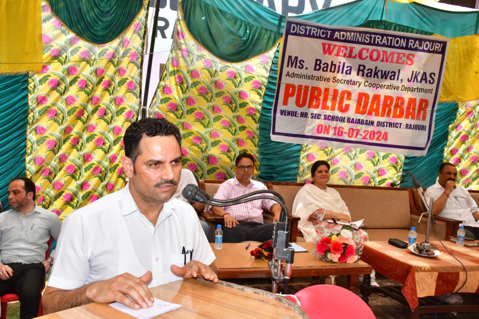 Administrative Secretary, Cooperatives Department, held the public outreach program at Bajabain, Sunderbani.