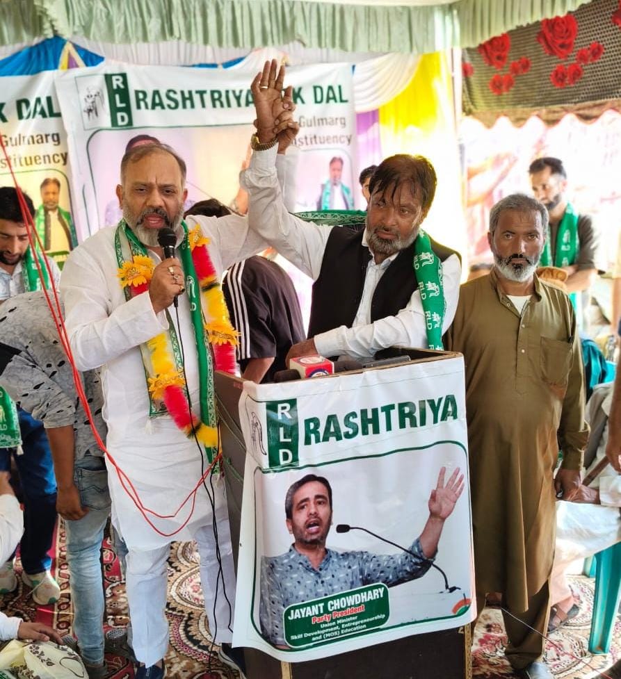 RLD Jammu Kashmir Incharge Holds Public Meeting at Kunzer, Gulmarg Constituency