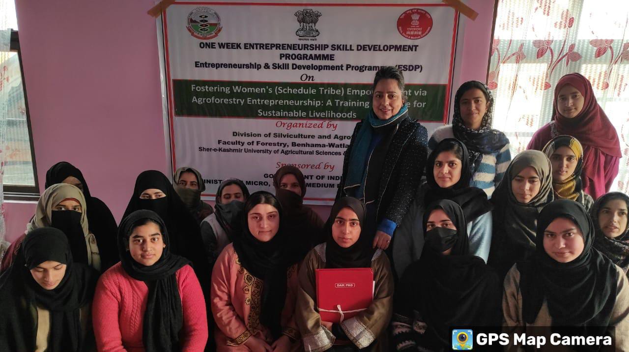 SKUAST-K FOF Starts One week long training program on Fostering Women’s (Schedule Tribe) Empowerment via Agroforestry Entrepreneurship.