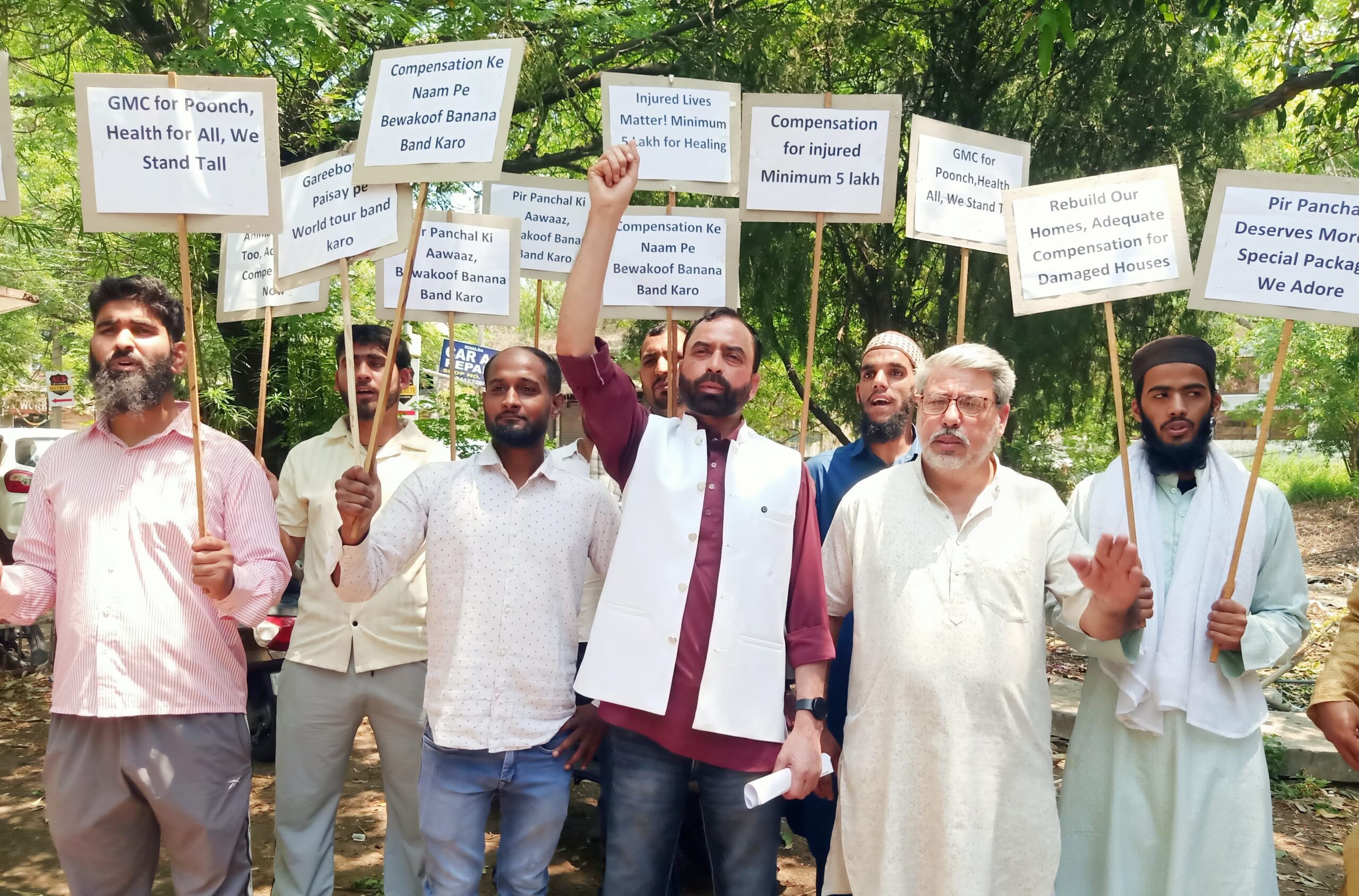 Peaceful Protest Held outside Press Club in Jammu Led By Safeer Choudhary 