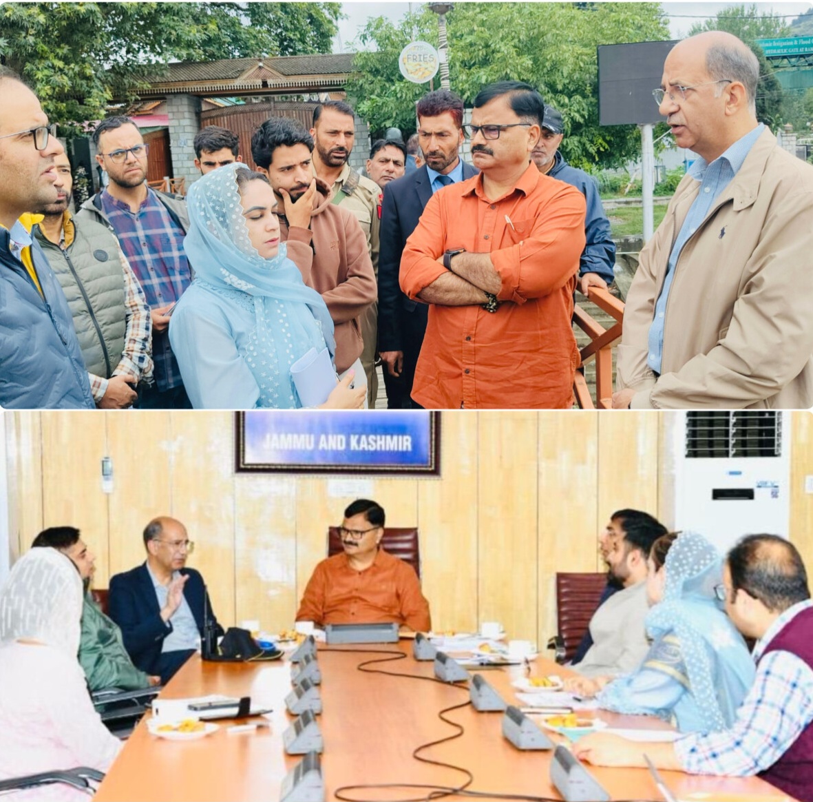 Javed Rana and Nasir Sogami conducts an on-ground review of the flood-like situation along the River Jhelum.