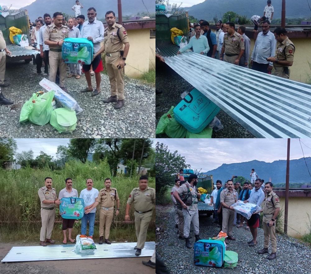 Rajouri Police Extends Helping Hand to Rain-Affected Families