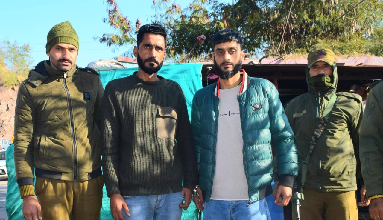 Rajouri Police Arrest Two Drug Peddlers, Seize 22 Grams of Heroin-Like Substance