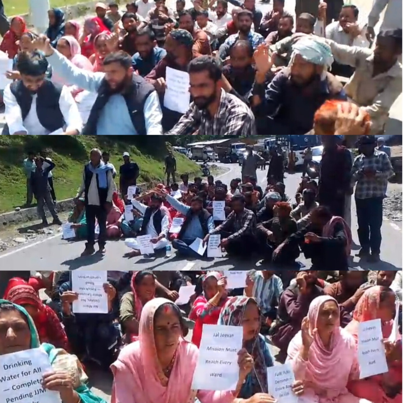 ترن کیول تا فگولئ سڑک اور جے جے ایم اسکیم کے خلاف احتجاج، مظاہرین نے بدھل۔راجوری شاہراہ بند کر دی، مسائل حل نہ ہونے پر شدید احتجاج کی وارننگ